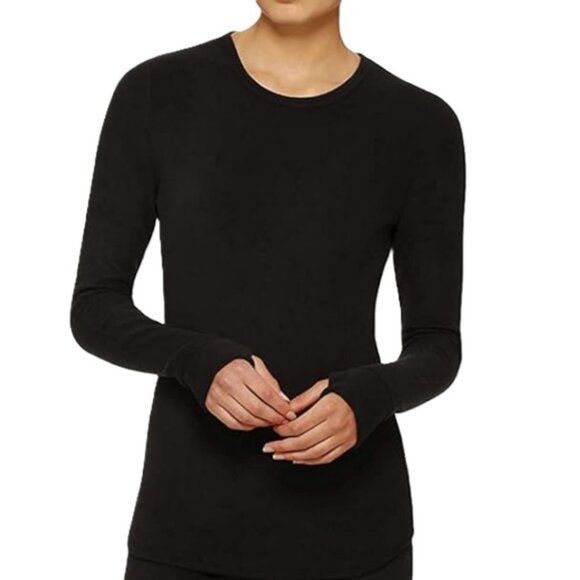 Cuddl Duds Tops - Cuddl Duds ClimateRight Women's Stretch Fleece Long Sleeve Base Layer Top - Crew